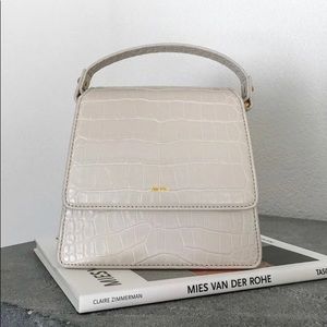 JW PEI Ivory Croc Top Handle Bag